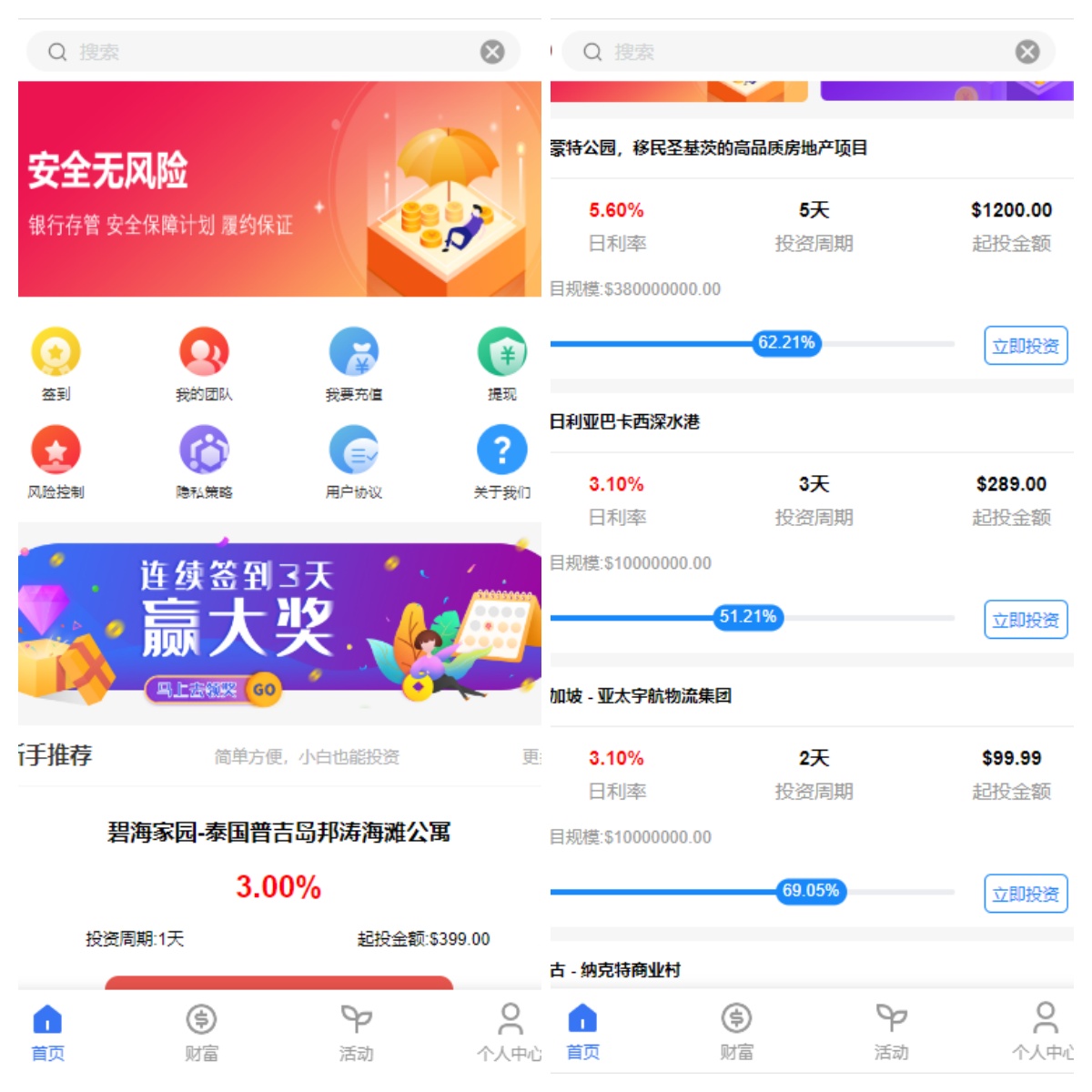 多国语言.投资理财.投资分红.资金盘源码